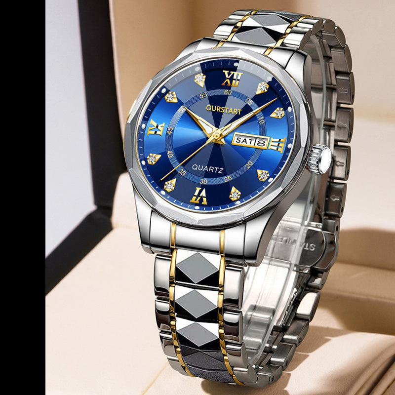 Fashion Business Watch Men Sports Mens Watch Top Brand Luxury Clock Male Quartz Wristwatch for Man Date Week