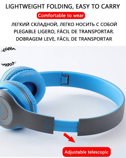 RichRipple P47 Wireless Stereo Bass Bluetooth Headphone Sports Foldable Headset With TF Micro for IOS/Android