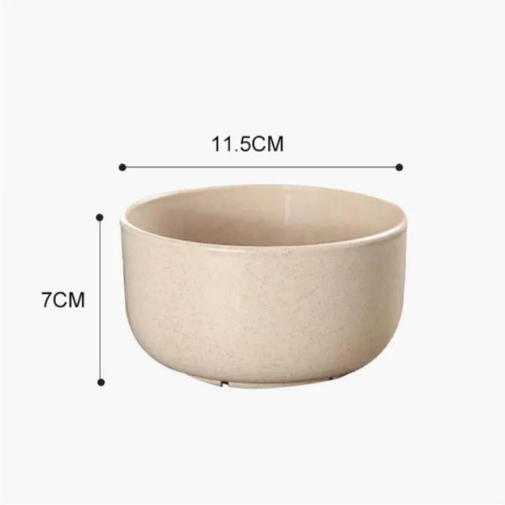 Household 4pcs Bowl Wheat Straw Environmental Protection Bowl Dinner plate Noodle Kitchen & Dining room appliances Plates