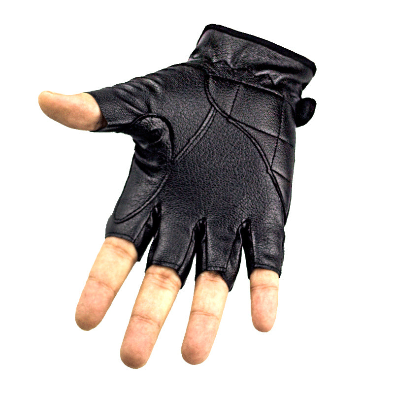 Gloves & Mittens Gloves & Mittens Black PU Leather Fingerless Gloves Solid Female Half Finger Racing Moto black one size
