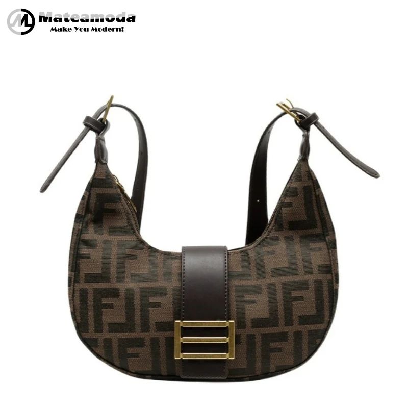 Mateamoda Refined Monogram Hobo Shoulder Bag