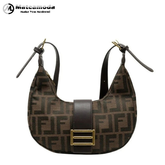 Mateamoda Refined Monogram Hobo Shoulder Bag