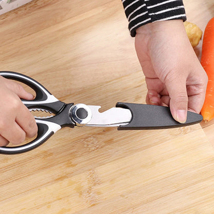 Kitchen Scissors Stainless Steel Multifunctional Kitchen Household Scissors Bone Scissors Chicken Wings Fish Killing