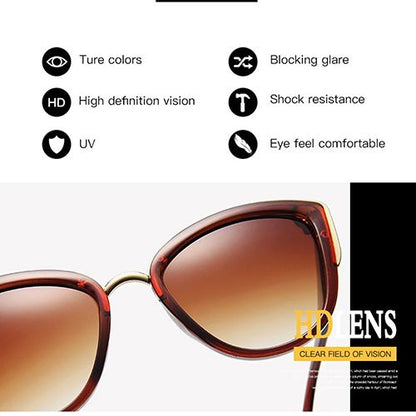 2024 New Arrivals Women Sunglasses Female Fashion Cateye Polarized Sunglasses, Sunwear Vintage Gradient Glasses Retro Cat eye Goggle Sun glasses Female Eyewear UV400 Eyewear Accessories