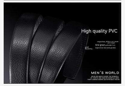 Men's Ratchet Belt with Automatic Sliding Buckle Belt Men Top Quality Luxury Leather Belts for Men,Strap Male Metal Automatic Buckles mens belt,ratchet belt buckle,adjustable belt,black belt
