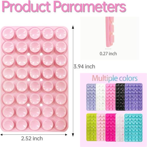 Silicone Suction Cup Phone Case Mount Double Sided, Phone Accessories Hands-Free Strong Grip Holder for Selfies and Videos, Silicon Phone Stand Fits for iPhone and Android, 1pcs