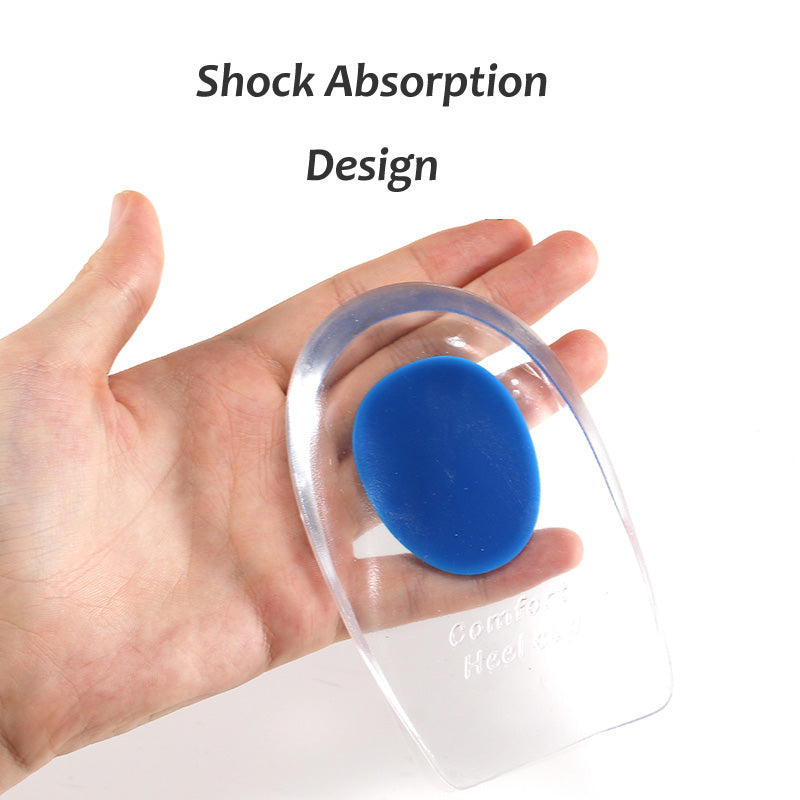 1 Pair Soft Silicone Gel Insoles for Heel Spurs Pain Relief Foot Cushion Foot Massager Care Heel Cups Shoe Pads Height Increase Insoles is practical