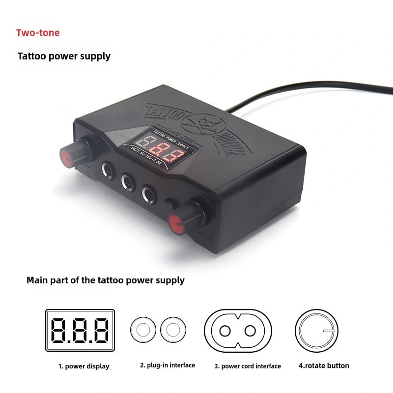 Professional Tattoo Pen Kit Rotary ,Tattoo Machine With LED Mini Tattoo Power Supply 1200mAh Cartridge Needles Tattoo Kit For Body,Suitable for beginners, professionals