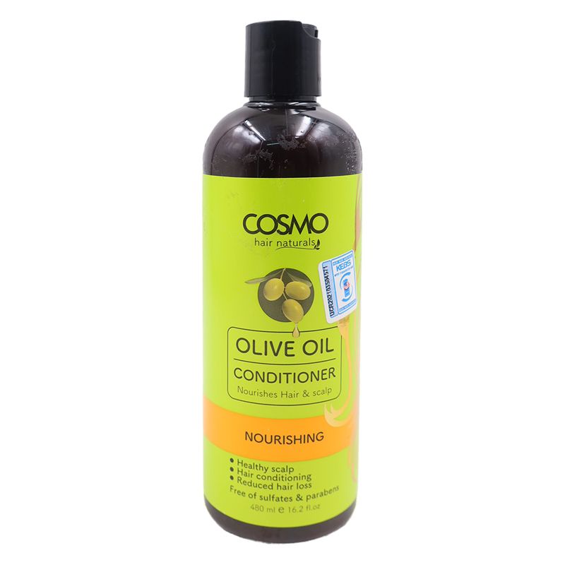 Cosmo Nourishing Olive Oil Hair Conditioner Nourishes Hair and Scalp Healthy Scalp Hair Conditioning Reduces Hair Loss Free of Sulfates and Parabens Supreme Hair Care