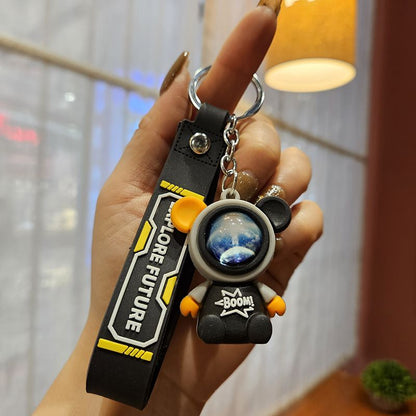 Traveling Space Bear Key Buckle Car Block Table Of Pendant Four Section Chain Dolls Little Gift Bags Bag Chain
