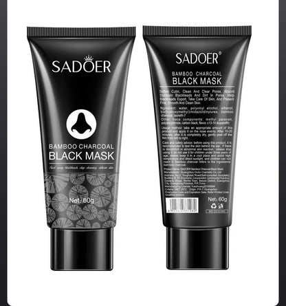 SADOER Bamboo Charcoal Blot Nose Mask gently cleans and draws out blackheads