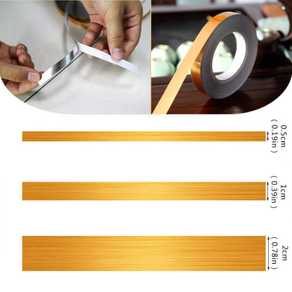 Waterproof Gold Silver DIY Copper Foil Strip Home Decor Gap Sealing Foil Tape Wall Sticker Floors