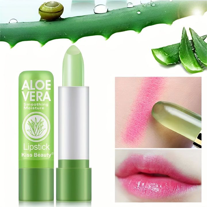 Aloe Vera Moisturizing Lipstick Lasting Nutritional Repair Lipsticks Anti Drying Color Changing Waterproof Natural Lip Care
