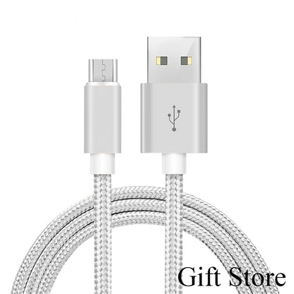 Micro USB Data Cables Fast Charging data line For Android Phone Nylon charging cables Charger Cable