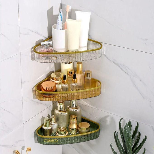 Acrylic Bathroom Corner Shelf Storage Organizer Decor