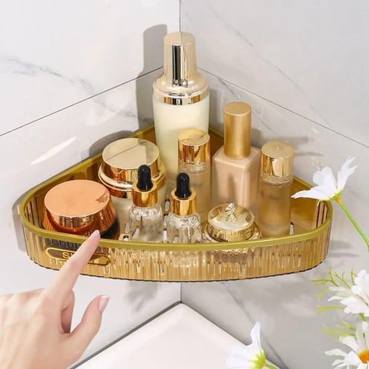 Acrylic corner bathroom shelf
