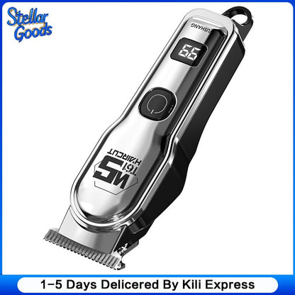 Hair Clipper USB Electric Rechargeable Electric Hair Clipper Professional Hair Trimmer Electric Hair Clipper Oil Head Carved Bald Wigs Hair Cutting Tools Shaping Shaving Machine