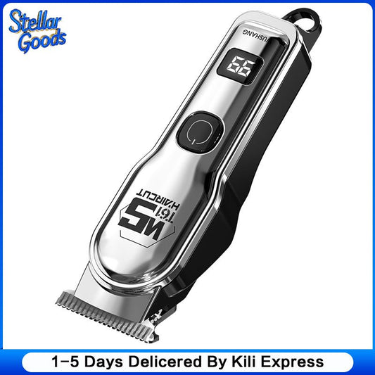 Hair Clipper USB Electric Rechargeable Electric Hair Clipper Professional Hair Trimmer Electric Hair Clipper Oil Head Carved Bald Wigs Hair Cutting Tools Shaping Shaving Machine