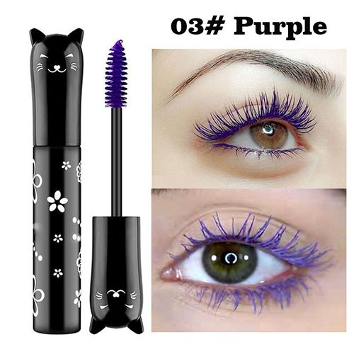 6 Color Mascara Waterproof Fast Dry Eyelashes Curls Extension Make-Up Eyelashes Blue Pink Purple Black White Coffee Ink Mascara