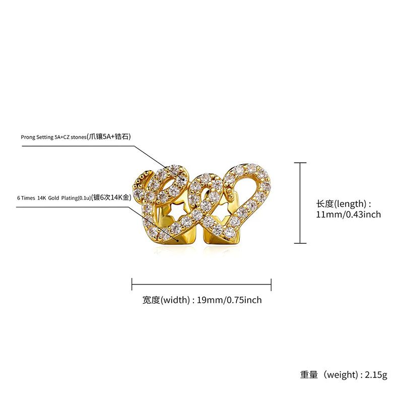 love shape teeth grillz hallow tooth grillz ice out bling bling grillz for woman hip hop rapper body jewelry for women gift for her fashion accessories for woman