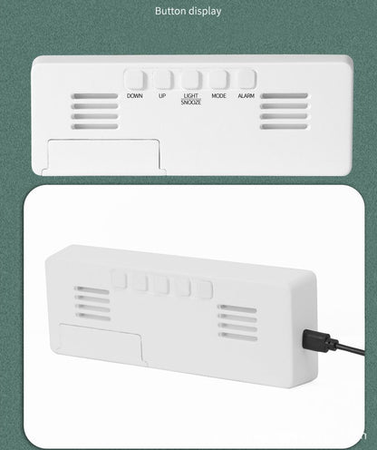 LED mirror colorful clock voice controlled intelligent Alarm clock USB battery dual-use alarm clock for students household