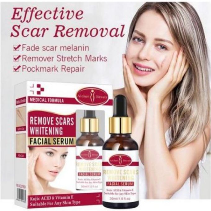 Aichun Beauty Remove Scars Whitening Face Serum Brightening Kojic Acid & Vitamin E Scar Remover Facial Skin Care