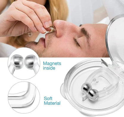 Anti Snoring Corrector Magnetic Anti Snore Stop Snoring Nose Clip Easy Breathe Improve Sleep Aid Apnea Night Device With Case