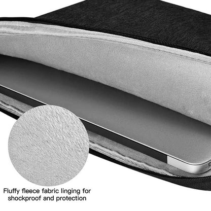 15.6-Inch Waterproof Laptop Sleeve with iPad Pocket - Multi-Layer Shockproof Protective Case for MacBook/Tablet, Slim Durable Design for Work & Travel, Black