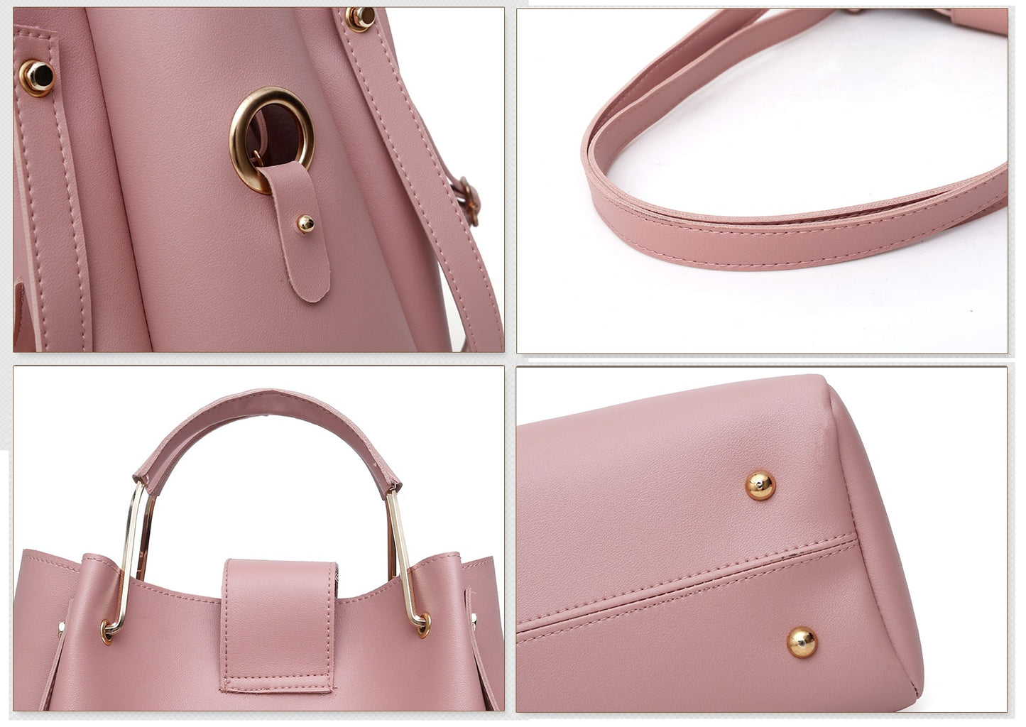 3pcs/Set Big Large Capacity Durable PU Leather Lady Handbags Sling Bags For Ladies Hand Bags Classic Fashion Women Luxury Genuine Bags Wife Girl Friend Chrismas New Year Valentine's Day Gift