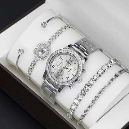 5Pcs/Set Fashion Watch Bracelet Set Women Watches Women's Watches Quartz Male Wrist Watch