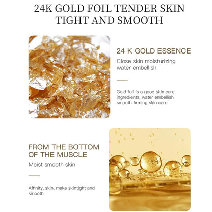 6pcs KORMESIC Elite 24K Gold Luxury Skincare Set: 6-Piece Anti-Aging Regimen with Gold Foil Serum & Cream - Firming, Lifting & Rejuvenating Collection for Tight, Smooth Skin