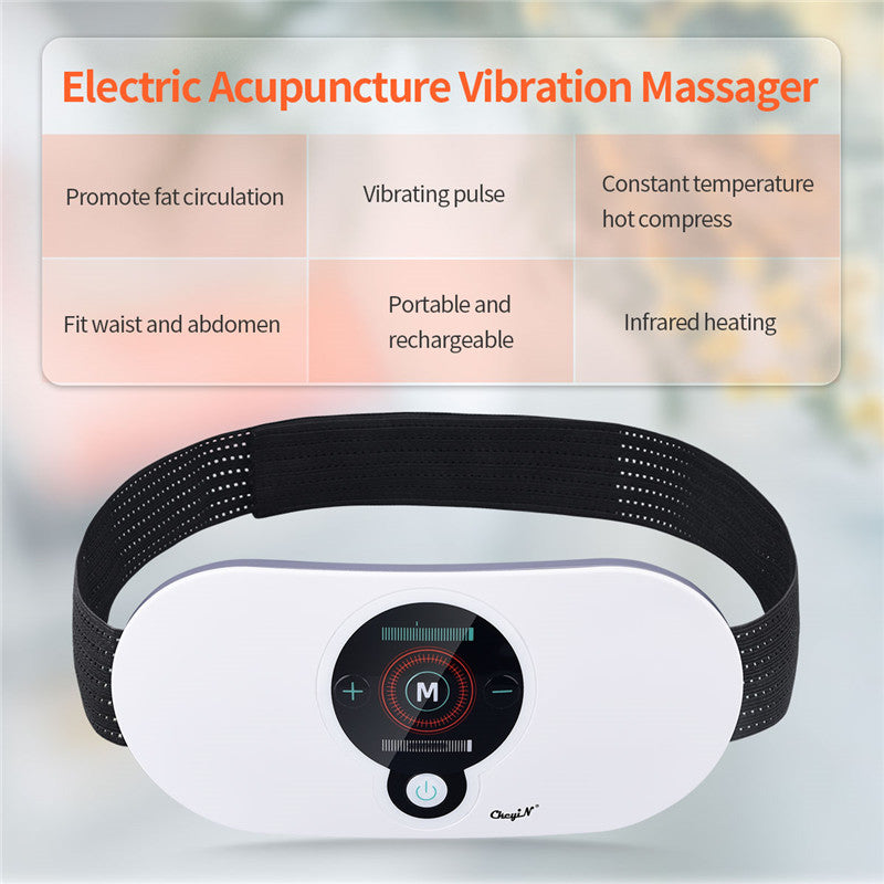 EMS Heating Electric Body Slimming Massager Slimming Belt Fat Burning Abdominal Massage Back Buttock Legs Massager Beauty Health Machine Weight Loss Device Electric Acupuncture Vibration Massager