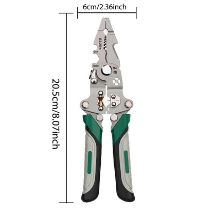 Foldable wire stripper, pulley design multi-function electrician wire splitter wire winding pliers crimping pliers hand tool