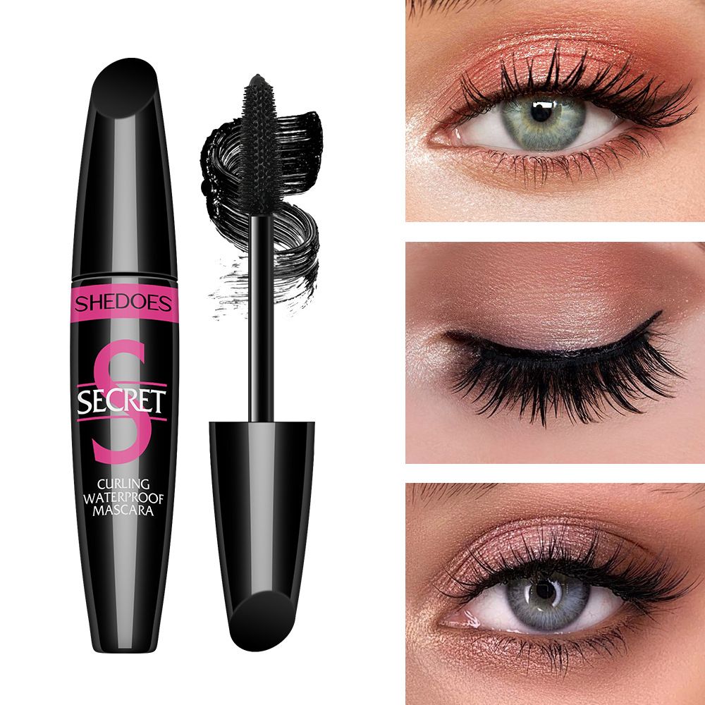 Waterproof mascara will last for a long time Makeup Eye black cross-border super long thin brush head, durable waterproof, thick, curly and non smudging