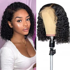 Wig small curly hair synthetic natural short curly black wigs for lady gift