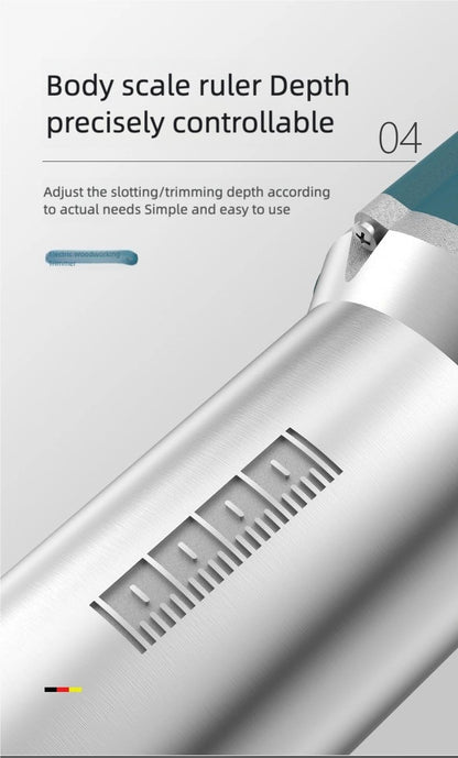 6 Speed A set of Electric woodworking , 800W Handheld Electric edger,Electric router,manual wood trimmer with 15 1/4 "drill bit sets, edge and roller guide rails,Electric router