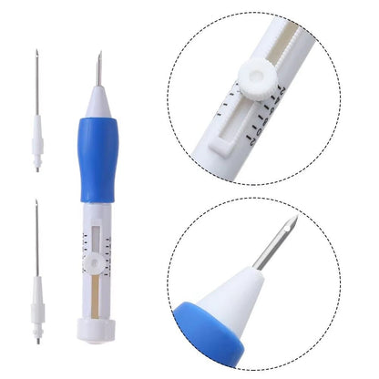 1 Set, Embroidery Knitting Pocket Needle Pen Sewing Tool Punching Needle Magic Embroidery Needle Pen DIY Knitting Sewing Tool