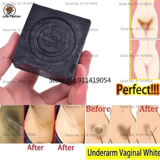 Natural Organic Herbal Essential Black Bamboo Oil Soap Whitening Handmade Soap Skin Remove Acne Deep Cleansing Anti Bacterial