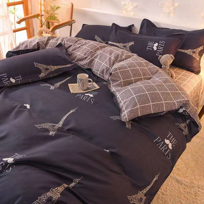 New Arrivals 4in1 Bedding sets & accessories duvet cover （1 quilt cover +1 bed sheet +2 Pillowcase ）without duvet and pillow insert