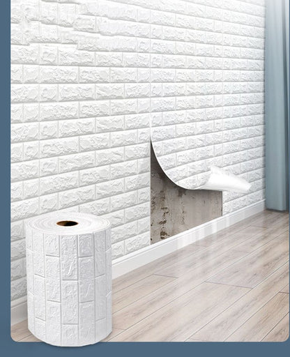 5pcs 70cm*77cm Self Adhesive Foam Wallpaper DIY 3D Wall Panel Living Room Brick Stickers Bedroom Kids Room Brick Papers Home Wall Decor