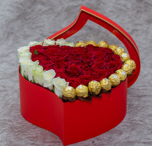 Ambition Mixed Flower Box and Chocolates