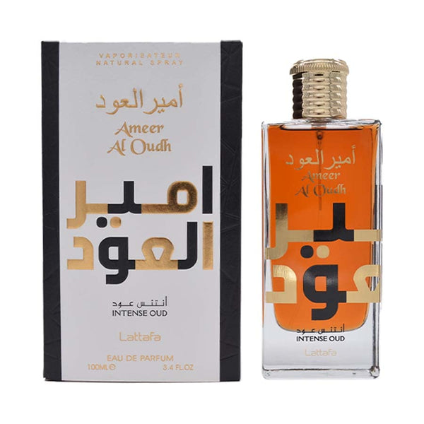 Ameer Al Oud Intense Oud for Unisex Eau de Parfum Spray, 100 ml by Lattafa Perfumes.