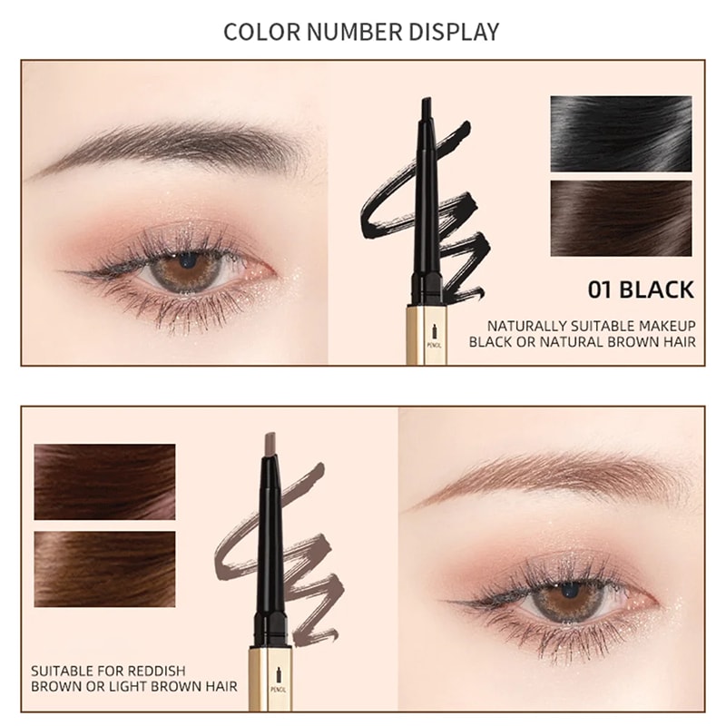 Double Head Eyebrow Pencil Super Fine Natural Long Lasting Waterproof Professional Brow Pen Eye Makeup Tattoo Eyebrow Pencil Brow Tattoo Pen Paint Makeup Eyebrows