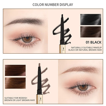 Double Head Eyebrow Pencil Super Fine Natural Long Lasting Waterproof Professional Brow Pen Eye Makeup Tattoo Eyebrow Pencil Brow Tattoo Pen Paint Makeup Eyebrows