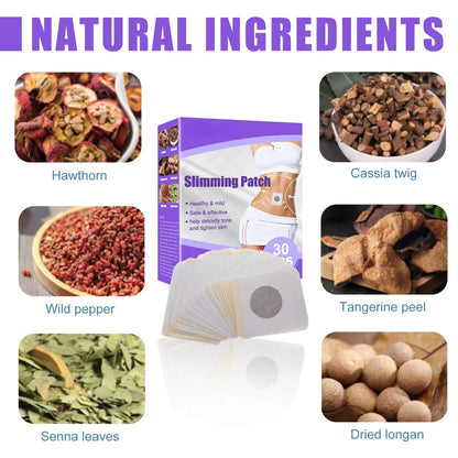 30Pcs Slim Patch Fat Burner Belly Abdomen Slimming Fat Burning Stick Weight Loss Slimer Tool Wonder Quick Slimming Patch