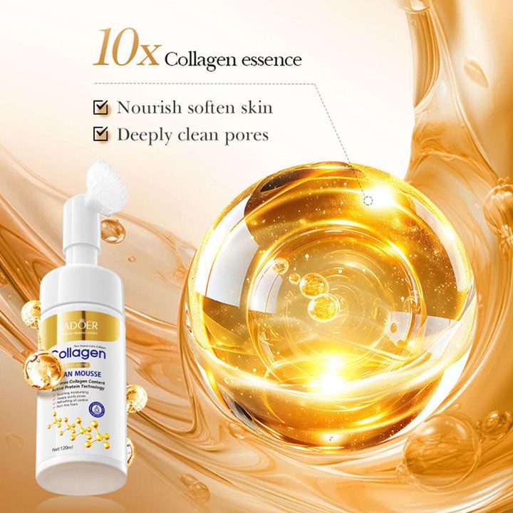 Collagen Facial Cleanser Mousse Deep Cleansing Skincare Moisturizing Firming Face Wash Foam Cleanser Skin Care Products