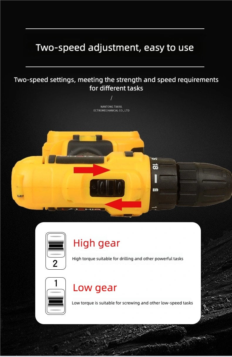 Two 21V lithium batteris,With toolbox, New Arrived 21V Electric Drill 23 Piece Set,drilling machine,drilling machine set ,drillling tool drill machine drill bit set drill drilling bit drill kit
