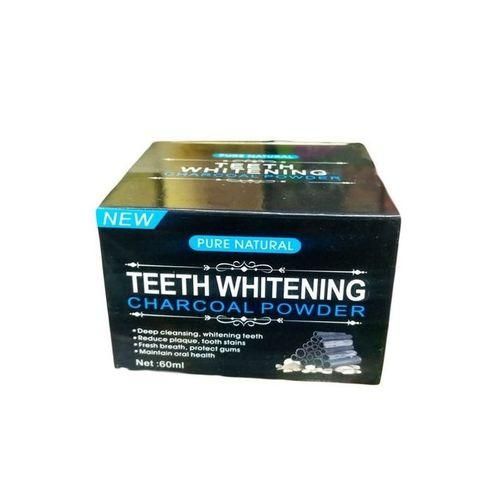NEW PURE NATURAL TEETH WHITENING CHARCOAL POWDER 60 ml
