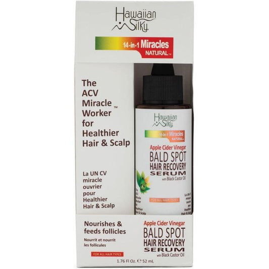 Apple Cider Vinegar Bald Spot Recovery Serum, 1.76 Fl Oz - With Black Castor Oil - Hair Growth Solution For All Hair Types - Good On Color Treated...
