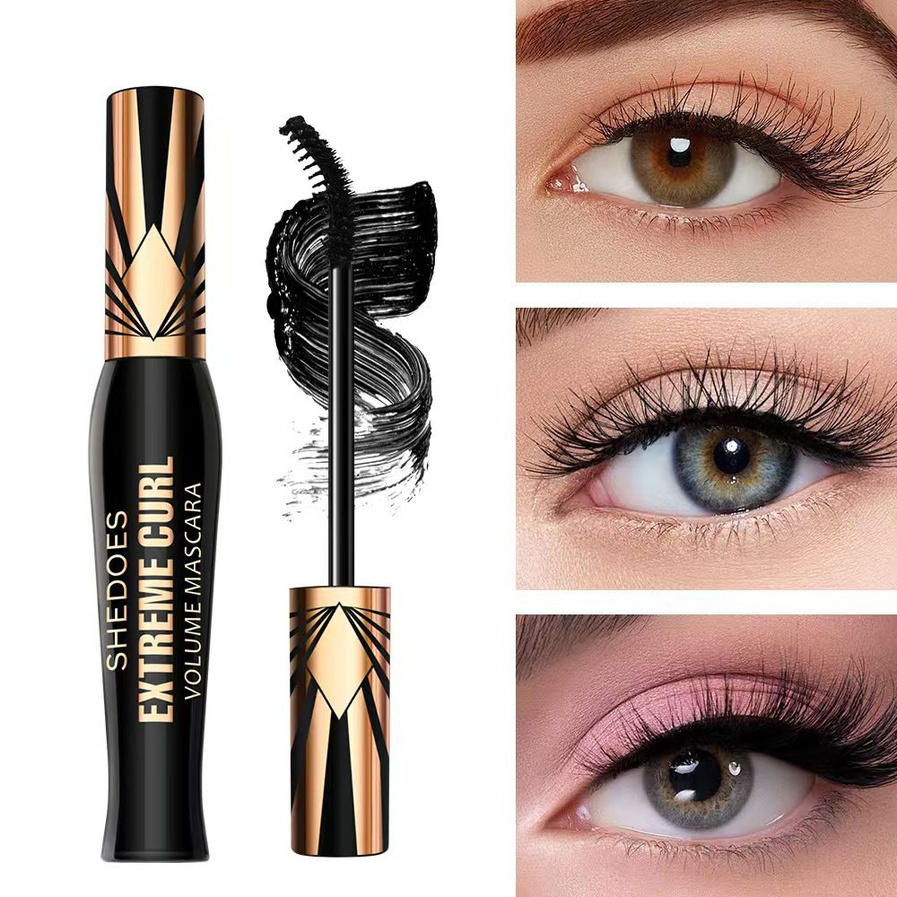 PAGE VINE Plump eye black for women waterproof, thick, slender, curly eye black makeup 4D Mascara